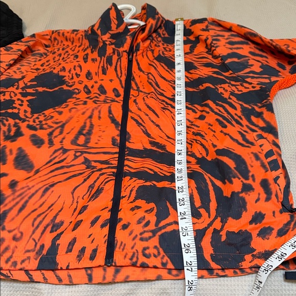 Adidas sz L Running Jacket - orange, dk navy - perfect for Oilers fans - mesh - Picture 7 of 13